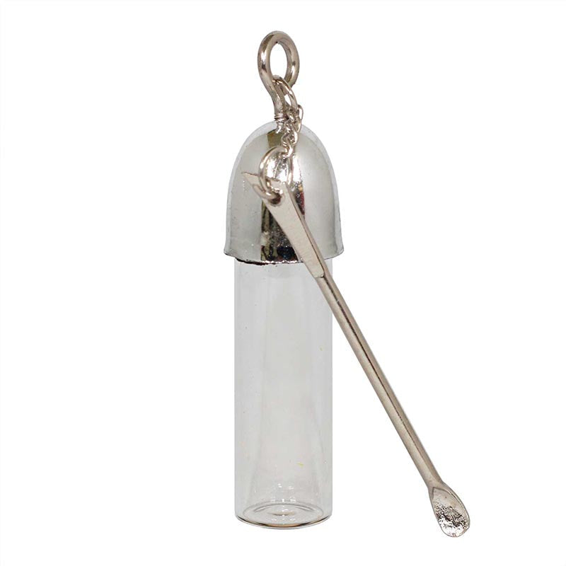 Silver Key Chain Spoon Sniffer: 3 ml